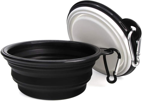 Dog Bowl Pet Collapsible Bowls, 2 Pack Portable Foldable Travel Bowls for Dogs Cats and Small Animals