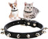 Soft Spiked Dog Collar, Adjustable Studded Rivet Spike Collar for Girl Boy Small Breed Teacup Mini Tiny Puppy Kitten