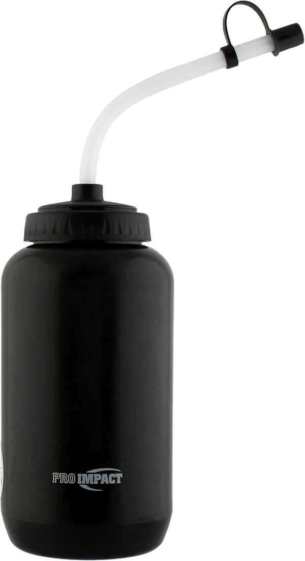 Pro Impact Squeezable Water Bottle, Bendable Long Straw, LDPE BPA Free Plastic, 35.5 Oz Hydration