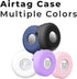 Airtag Dog Collar Holder (2-Pack) - Easy to Clean Silicone, Anti-Lost GPS Case for Dog Cat Collars, Backpacks, Purses