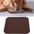 8.6x8.6 Inches Non-Slip Silicone Pet Feeding Mat for Cats and Dogs, Dog Bowl Mat with Raised Edge, Spill Proof Placemat