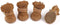 URBEST Dog Shoes with Hook Loop Closure, 4Pcs Booties for Chihuahua, Brown, Size 4#