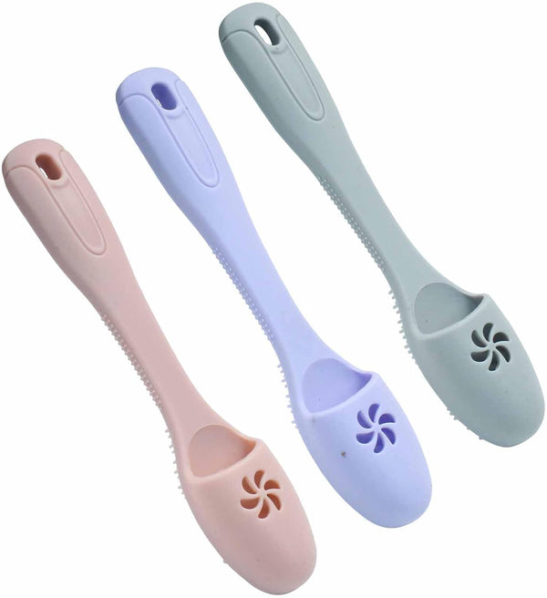 Coufce 3 Pack Dog Finger Toothbrush, Food Grade Silicone Finger Toothbrush Soft Bristles