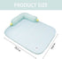 Lunale Large-25"x19"x4" All-Season Ice Fabric Cat Bed with Cushioned Pillow/Play Ball/Washable Mat for Cats, Kittens