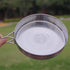 pistro Set 2 Backpacking Camping Pots and Pans Person, Stainless Steel Cookware with Foldable Handle, Portable Pot