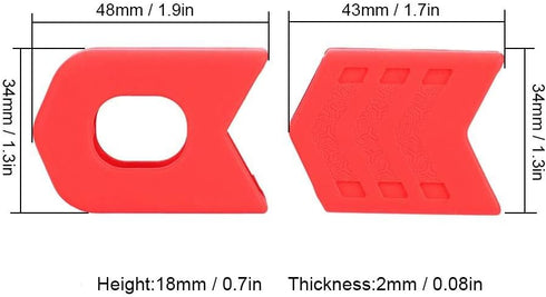 VGEBY 1Pair Crank Protector, Silicone Crank Case Cover for Bike Accessory (Red)