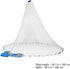 300 FRCOLOR Cast Fishing Net Hand Throw Net with Steel Sinkers Single Monofilament for Saltwater and Freshwater Fishing