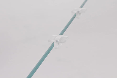 LANDEN Low-Profile Clear Acrylic Aquarium Glass Cover Clips, 12pcs/Pack for 4mm Glass Lid, Compatible with Rimless Tanks