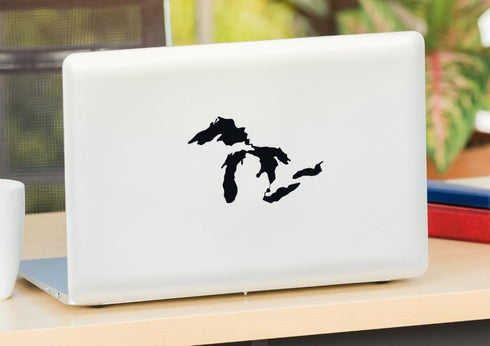 Great Lakes Sticker Premium Heavy-Duty Waterproof Vinyl Michigan Car Decal for Bumpers, Windows, Laptops, Black, 4.75"