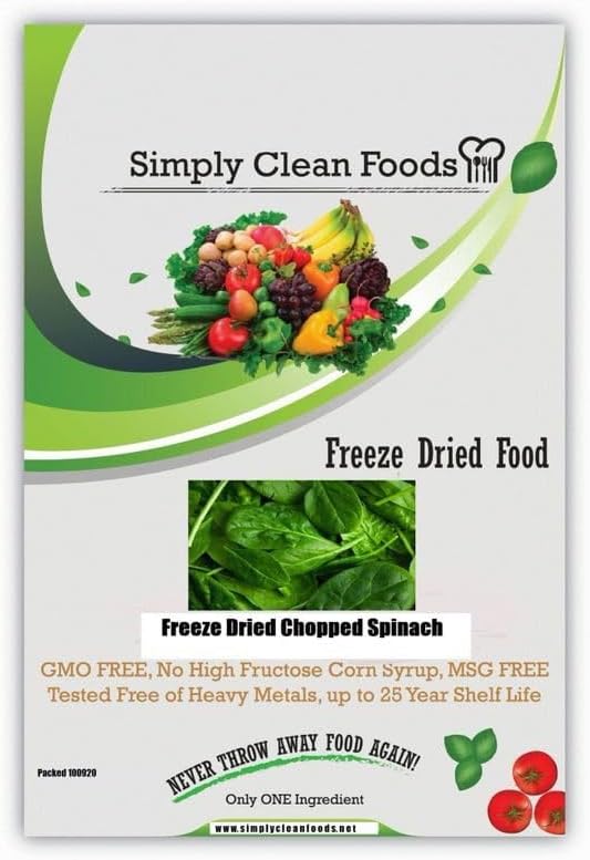 Freeze Dried Spinach - Non-GMO - Made in USA