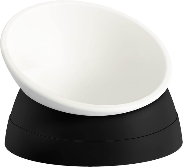 Adjustable Elevated Cat Food Bowl - Anti-Slip, Thickened Plastic Dish for Indoor Cats, 17 Oz