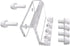 Acrylic Aquarium Soft Tube Fixture Holder for Pump Soft Hose, 2 Pieces