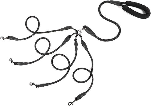 4 Way Dog Leash, 4 in 1 Traction Rope for Dogs Cats Outdoor Walking for Medium Large Dogs