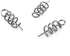 Honbay 100pcs Spring Twist Lock Fishing Hook Centering Pin for Soft Lure Bait Worm Crank