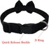 Dog Collar with Bowtie, Soft Velvet Material with Quick Release Buckle for Large Dogs (Black, L)