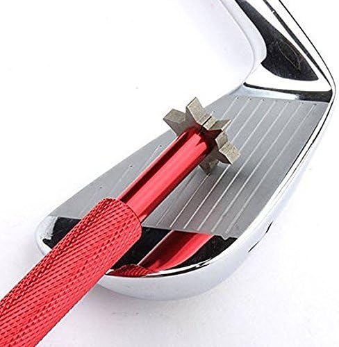 HIFROM Groove Sharpener with 6 Heads, Golf Club Re-Grooving Tool for All Irons and Wedges