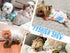 2-Pack Pet Clothes, Cute Puppy Pajamas Cotton Rompers for Dogs and Cats, Cosy Apparel Dog Shirt, Bluehorse & Mermaid M