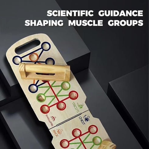 Wooden Portable Push Up Board, Foldable Fitness Strength Training Pushup Stand with Solid Bar Grips for Men and Women