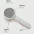 Cat Grooming Brush, Dog Slicker Brush for Shedding, Pet Hair Brush for Grooming, Gently Removes Loose Undercoat (Gray)