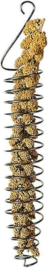 QBLEEV Stainless Steel Bird Food Holder, 25cm Long, For Parrots, Fits Nuts, Fruits, Vegetables, Chew Toys