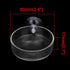 Senzeal 2PCS Shrimp Feeding Dish, Glass Aquarium Fish Tank Reptiles Round Feeder Bowl with Suction Cup