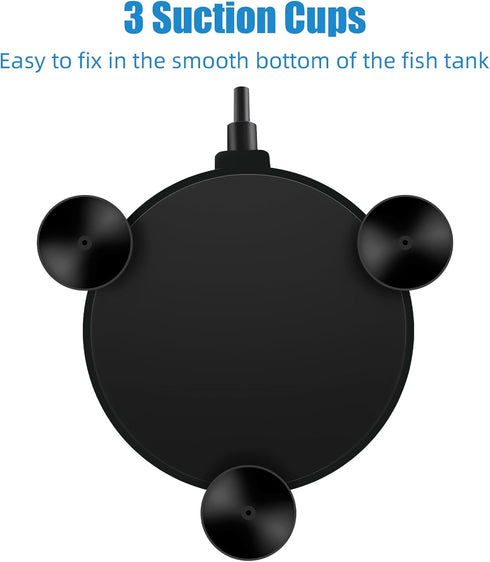 AQUANEAT 4 inch Aquarium Air Stone Disc, Aerator Bubble Diffuser for Fish Tanks, Hydroponics, and Ponds