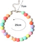 yanbirdfx Dogs Collar, Durable Pet Faux Pearls Necklace Pet Jewelry in Candy Colors, Multicolor