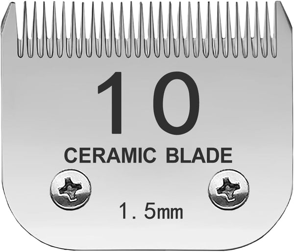 10# Blade Replacement for Andis Dog Grooming Clippers, Detachable Ceramic Blade, Size-10#, 1/16-Inch