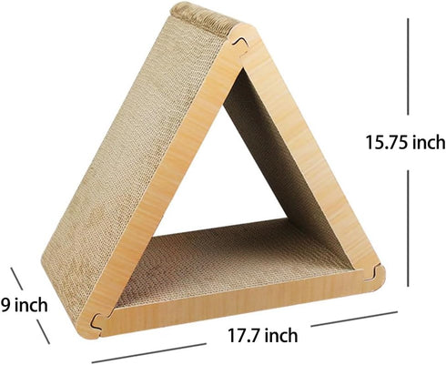 Cat Scratcher Cardboard Cat Scratch Pad with Premium Scratch Textures Design Durable Cat Scratching Large Triangle Vertical Cat Scratching Board