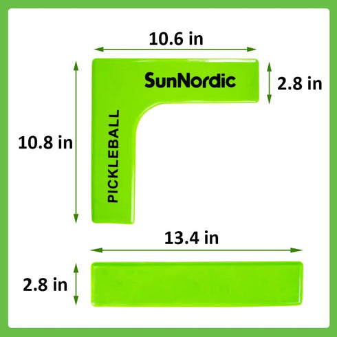 Set SunNordic Pickleball Court Marker Kit - Official Size Lines with Drawstring Bag, Create Your Own Court