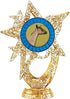 5.5" Customizable Gold Glitter Dairy Goat Trophy with Astral Star