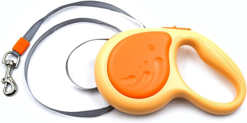 Retractable Dog Lead - Automatic Extendable 10ft/16ft Leash for Small, Medium, and Large Dogs (Orange, 10ft/3m)