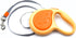 Retractable Dog Lead - Automatic Extendable 10ft/16ft Leash for Small, Medium, and Large Dogs (Orange, 10ft/3m)