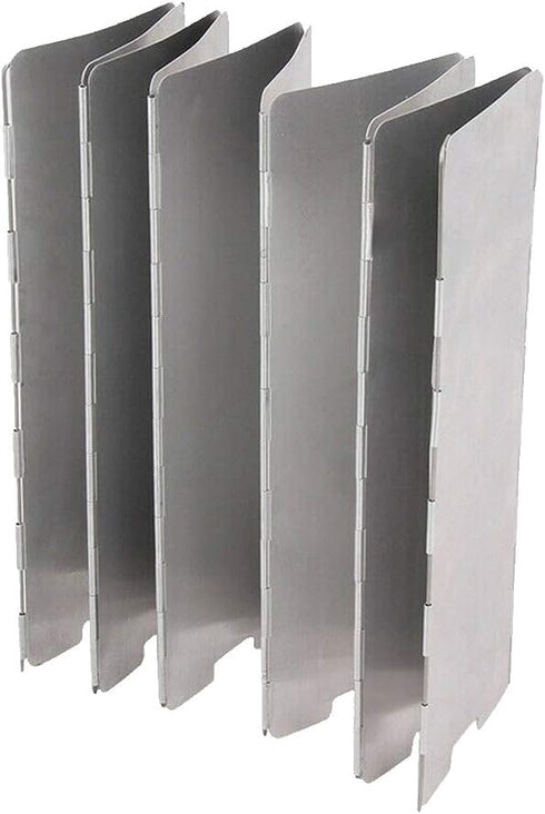 Foldable Burner Windshield for Outdoor Camping Cooker - 8/9/10/12 Plate BBQ Cooking Gas Stove