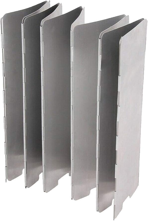Foldable Burner Windshield for Outdoor Camping Cooker - 8/9/10/12 Plate BBQ Cooking Gas Stove