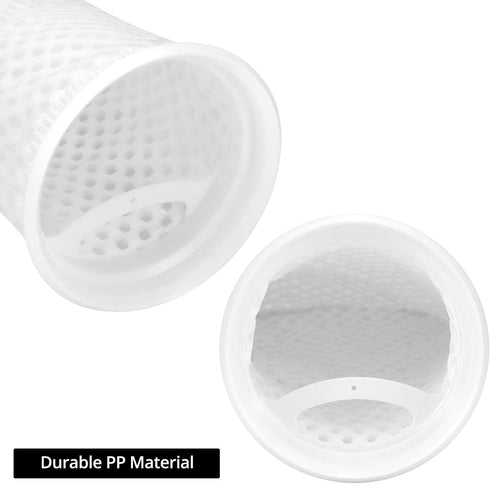 QWORK 3D Honeycomb Aquarium Filter Pads, 8 Pack White Filter Socks for Fresh & Saltwater Tanks, 4"x11.8".