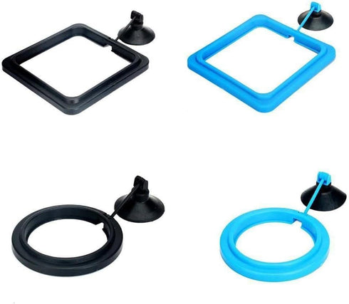 2pc Fish Feeding Ring,Floating Tropical Fish Food Ring Aquarium Fish Tank Suction Cup,Prevents Food from Entering Filter, Pet Supplies Food Tray Feeder Food Floating Station Aquarium Accessories