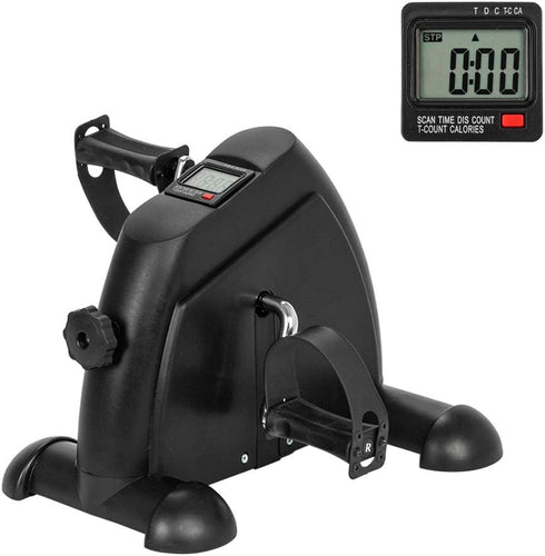 Byya W002K Mini Exercise Bike with Adjustable Resistance,LED Display,Portable Fitness Pedal Stationary Under