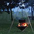 Yahpetes 31.5" Camping Tripod, 3 Sections Aluminum Telescopic Campfire Tripod for Outdoor Cooking