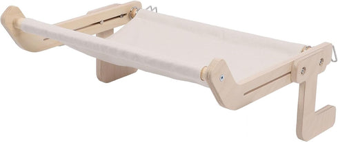 Hammock Wood Frame Sturdy Structure Comfortable Cat Sill Window Perch, Wall Mount Bedside for Drawer Cabinet, Made