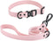 Waterproof Dog Collar and Leash Set with Adjustable Quick Release Buckle for Large, Medium, Small Dogs (Large, Purple)