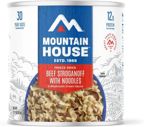 Mountain House Beef Stroganoff with Noodles | #10 Can Freeze Dried Emergency Food