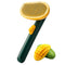 Cute Mango Self Cleaning Dog & Cat Brush for Shedding and Deshedding, Deep Cleaning Pet Brushes