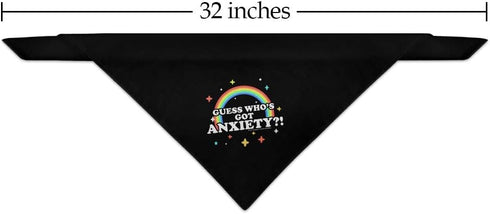 GRAPHICS & MORE Guess Who's Got Anxiety Rainbow Funny Humor Dog Pet Bandana