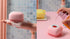 Dropshipping Soft Safe Silicone Pet Bathroom Massage Cleaning Grooming Tools, Dog Cat Bath Brush with Shampoo Box (Pink)