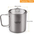 LIXADA Lightweight Titanium Pot, Camping Pot with Portable Foldable Handles for Outdoor Use