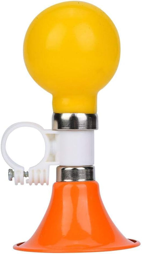 Rubber Children Bike Horn, Metal Loud Warning Bell for Boys Girls Bike Accessory (Orange)