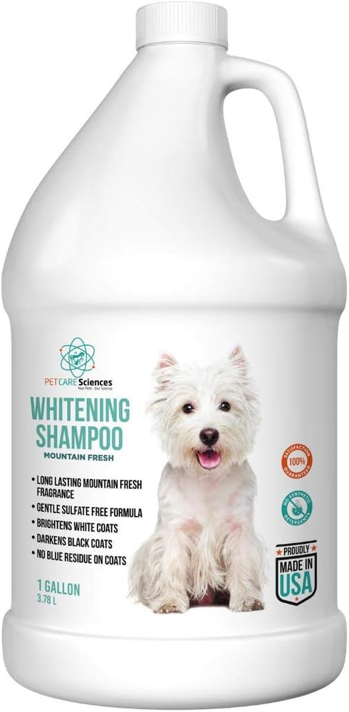 1 Gallon Dog Whitening Shampoo - Puppy Shampoo for White Coats, Hair and Fur Whitener Made in The USA
