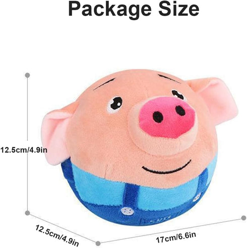 Panup Plush Toy - Interactive Talking and Singing Dog Toy, Cute Blue Pig Plush for Cats and Dogs