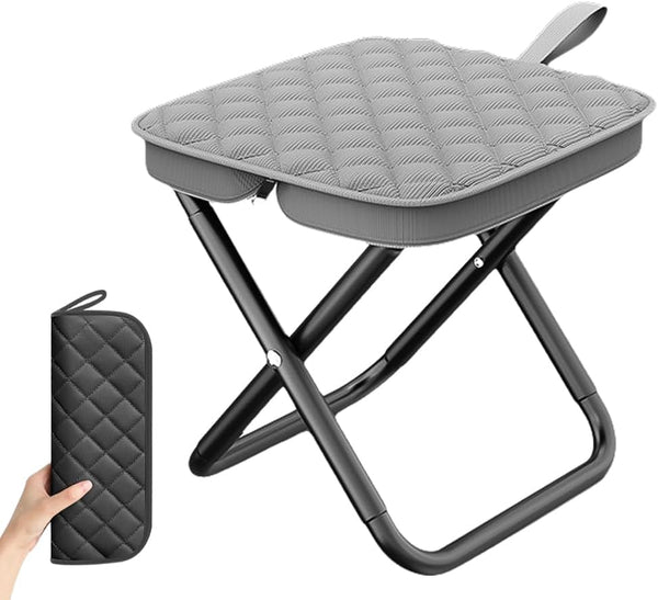 Foldable Backpack Stool Portable Folding Chair for Adults, Collapsible Camping Stool with
